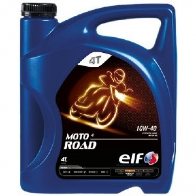 Моторное масло синтетическое ELF Moto 4 Road 10W-40, 4л