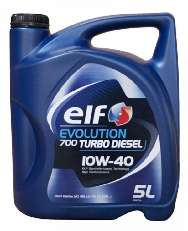 Моторное масло полусинтетическое ELF Evolution 700 Turbo Diesel 10W-40, 5л