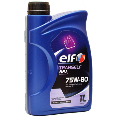 Трансмиссионное масло синтетическое ELF TRANSELF NFJ 75W-80, 1л