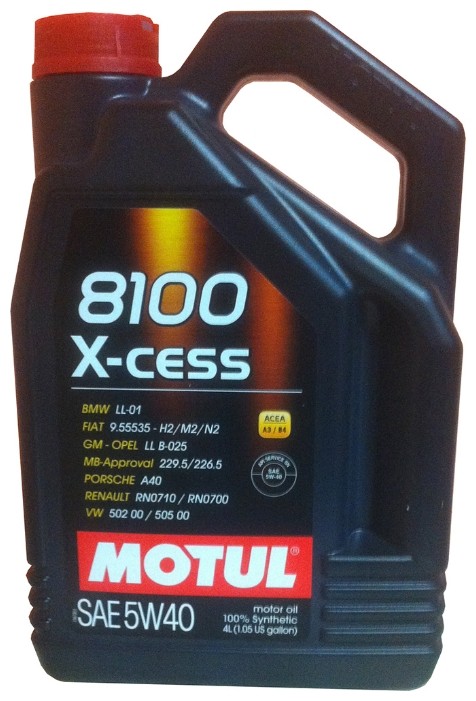 Моторное масло MOTUL 8100 X-cess 5W-40 4л