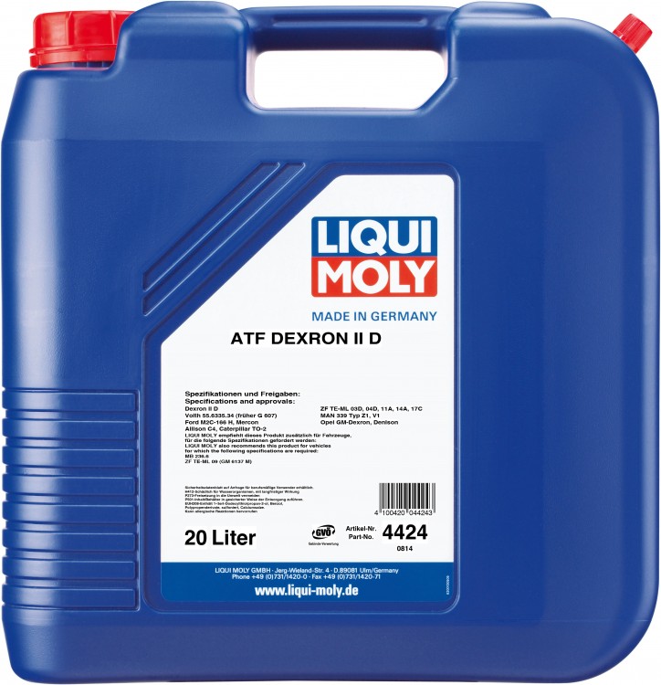 Трансмиссионное масло Liqui Moly ATF Dexron II D для АКПП 20 л
