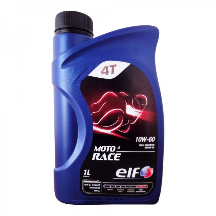 Моторное масло синтетическое ELF Moto 4 Race 10W-60, 1л