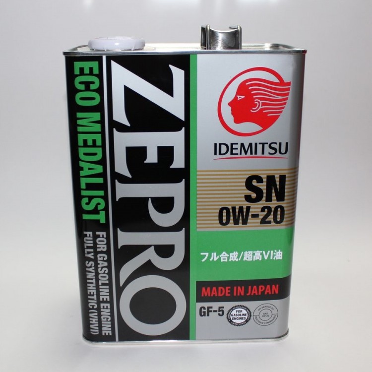 Моторное масло синтетическое IDEMITSU Zepro Eco Medalist 0W-20, 4л
